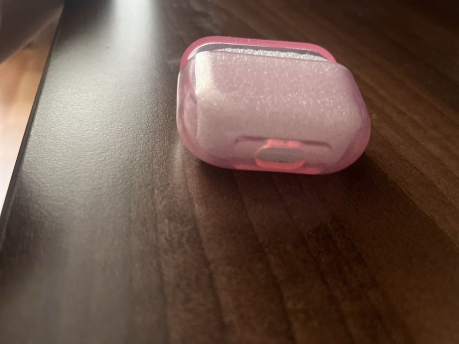 Husa Airpods 3 cu sclipici roz