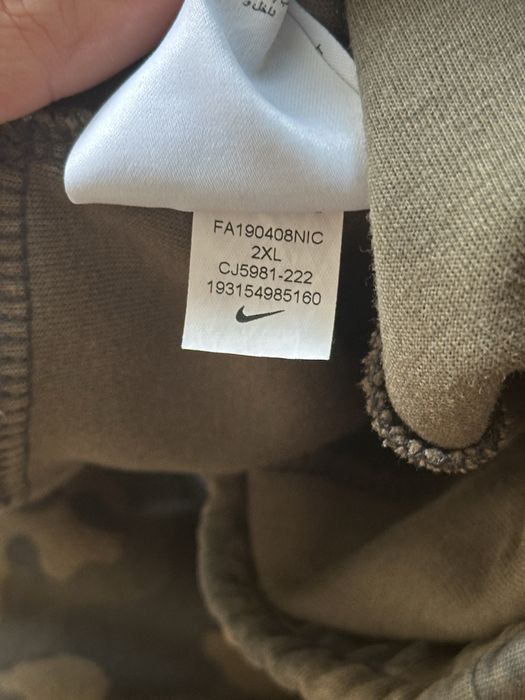 Nike tech fleece green camo xxl 2xl Оригинално!
