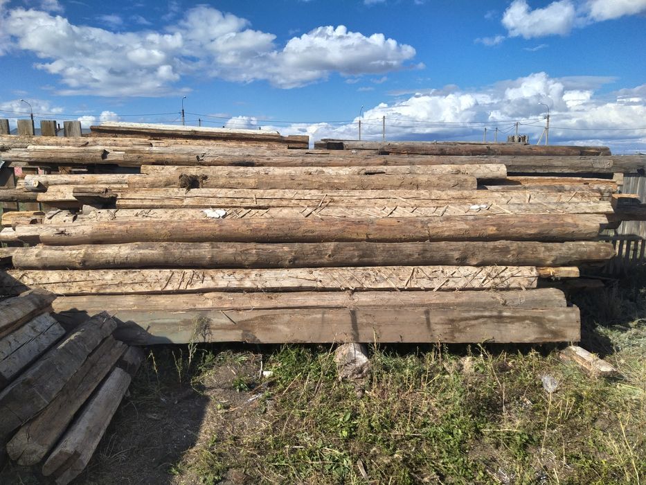 Брусья кругляк после демонтажа