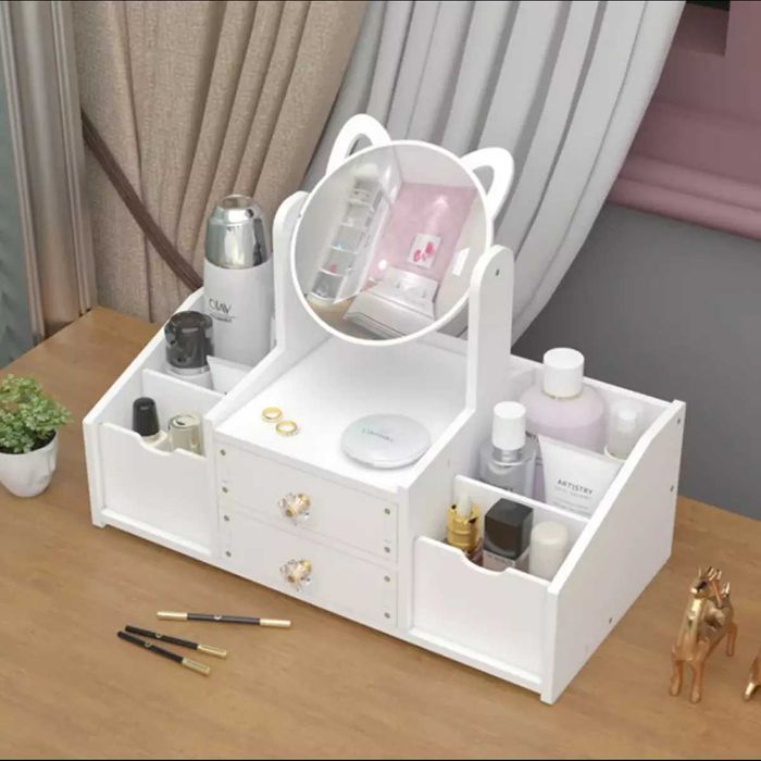 Органайзер за бижута и козметика с огледало