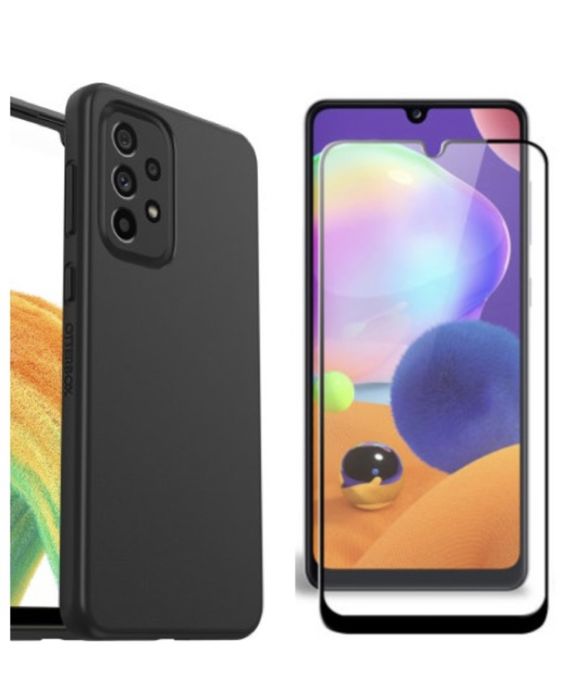 Husa Silicon Camera+Folie Sticla Samsung A33/A53/A54/A55/A36/A37/A57
