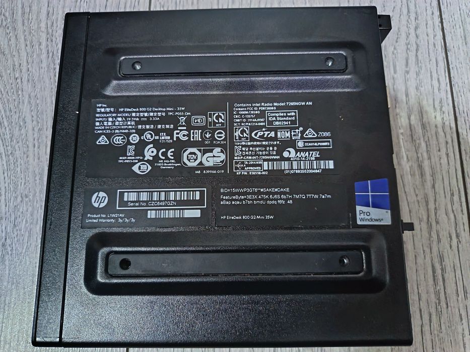 HP EliteDesk 800 G2 RAM 8GB ssd 256