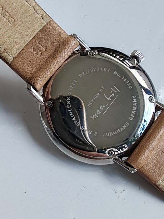 Ceas Junghans Max Bill Manual 34 mm Funcționează Impecabil!