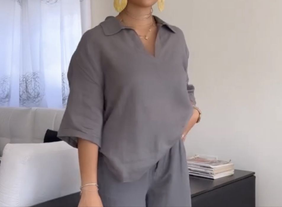 Рубашка Zara женская лён