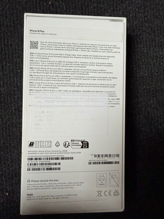 iPhone 16 Plus 256GB Purple — Stare Impecabilă