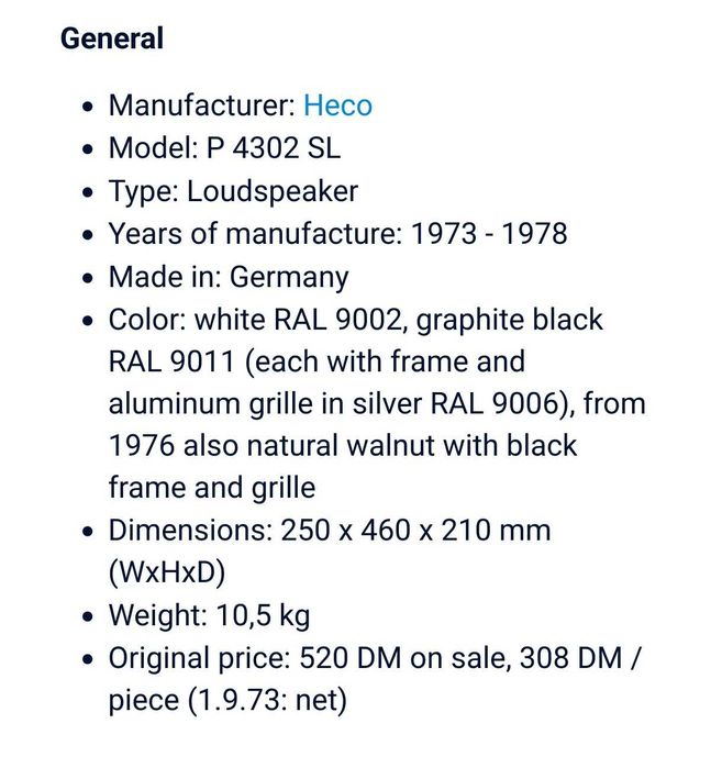 Стар модел Heco PM 4302 SL