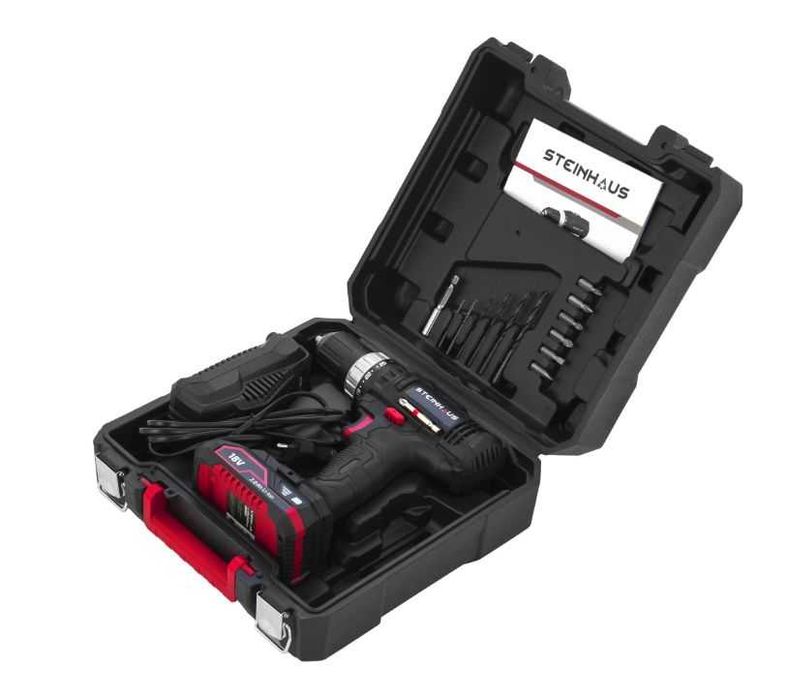 Masina de gaurit si insurubat (bormasina) cu acumulator 18V 2.0Ah Li-Ion Steinhaus, PRO-CD18N - RESIGILATA