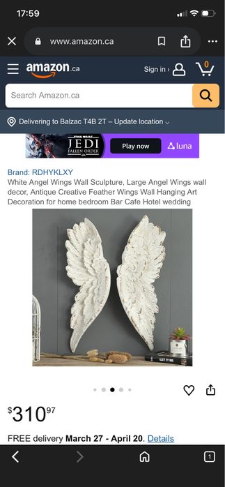 Obiecte decor aripi inger valiza oglinda