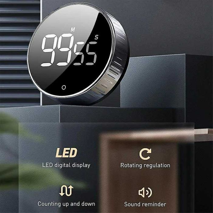 Timer CRONOMETRU bucatarie cu alarma DIGITAL temporizator magnetic