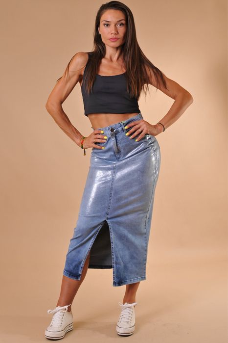 Дънкиви дълги поли