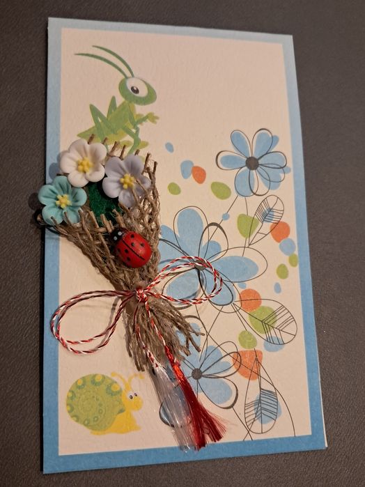 Martisoare buchețel cu broșă