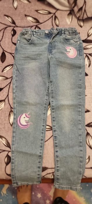 Blugi fetițe cu unicorn