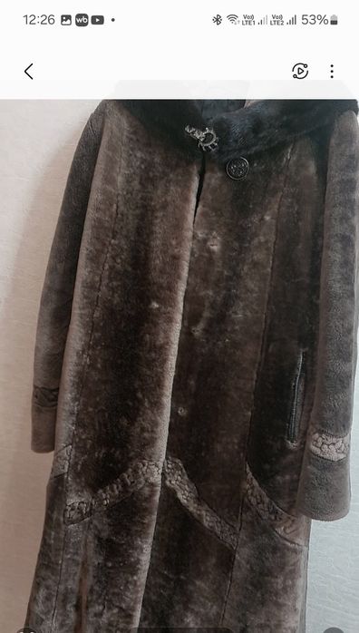 Шуба мутоновая с капюшоном