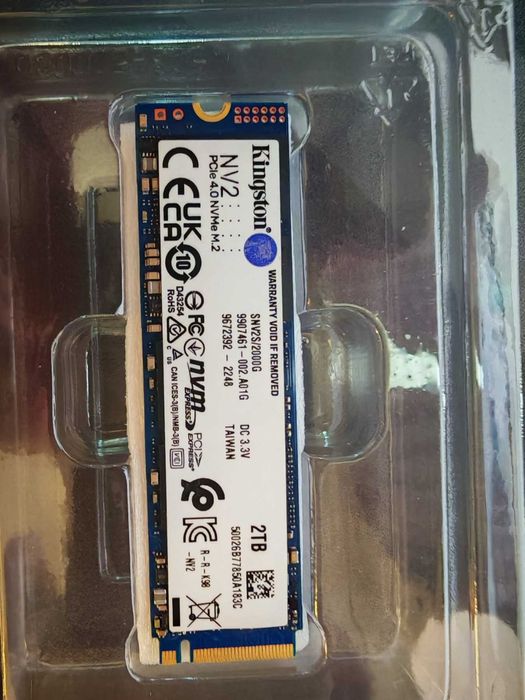 SSD 2TB Kingston NV2 M.2 2280 PCIe 4.0 SSD SNV2S/2000G