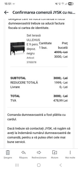 Mobilier pentru terasă/grădină