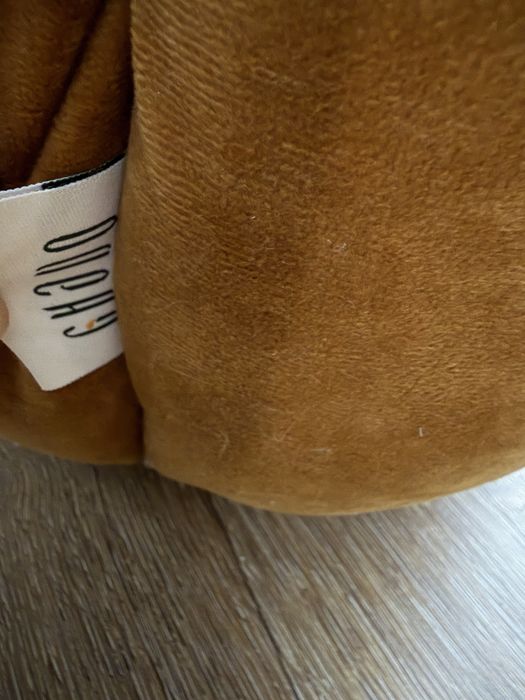 Fotoliu Ghado Shel cu tapiterie catifea si lemn masiv