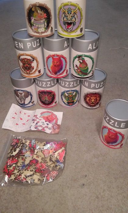 ТОП! Дървен пъзел 9 модела часовник с животни / лазерна изработка.