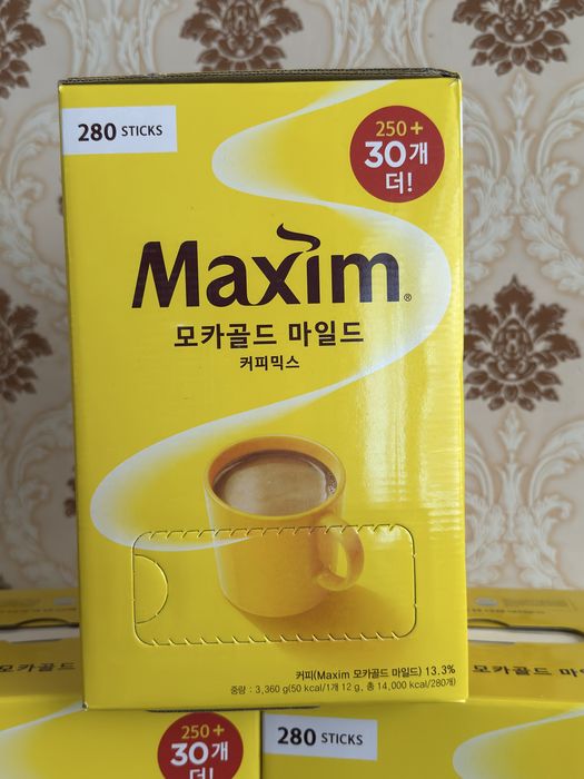 Корейский кофе 3 в 1 Maxim Mocha gold mild 280 стиков