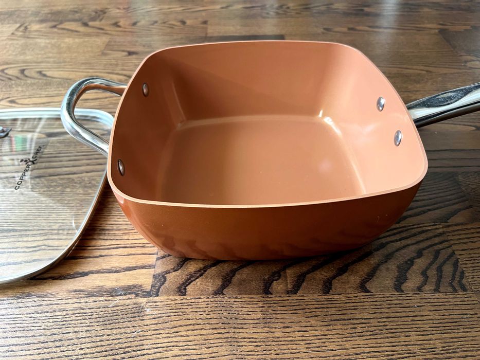 Дълбок тиган с незалепващо покритие, Copper Chef Pan, 6 в 1