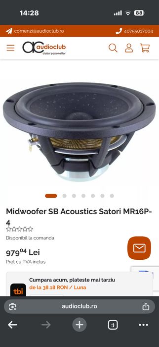 Difuzoare medii Satori MR16P-4 high end