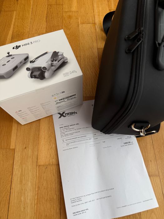 Drona DJI Mini 3 PRo 249g Se poate zbura fără permis de zbor.