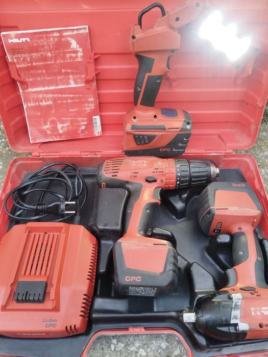 Комплект гайковерт, винтоверт и фенер хилти (Hilti)