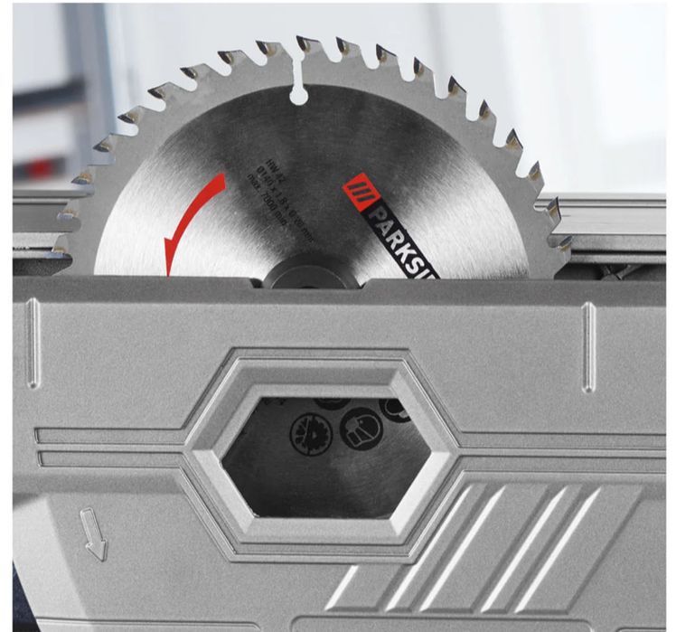 5г. ГАРАНЦИЯ Ръчен , безчетков , потопяем циркуляр с релси Parkside