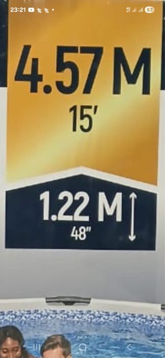 Бассейн каркасный и аэратор для рыбоводства