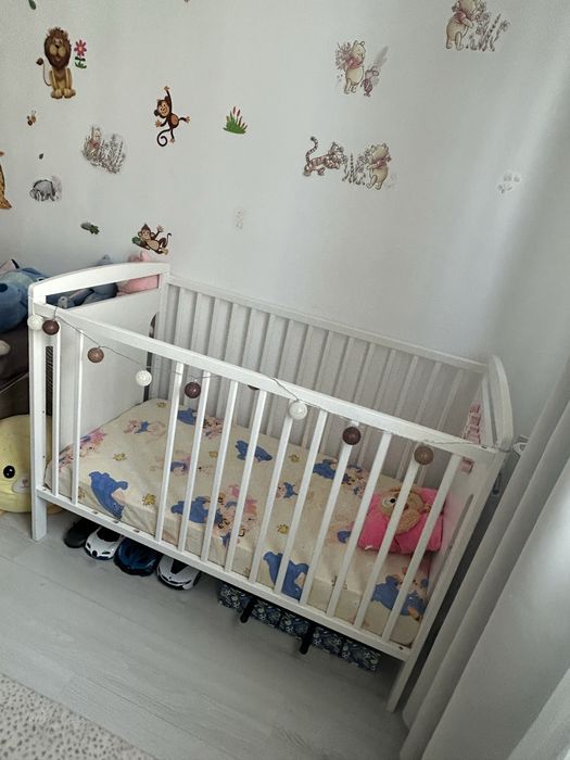 Pat bebelusi cu saltea bambus