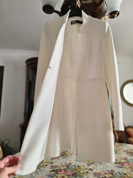 Sacou alb elegant ZARA
