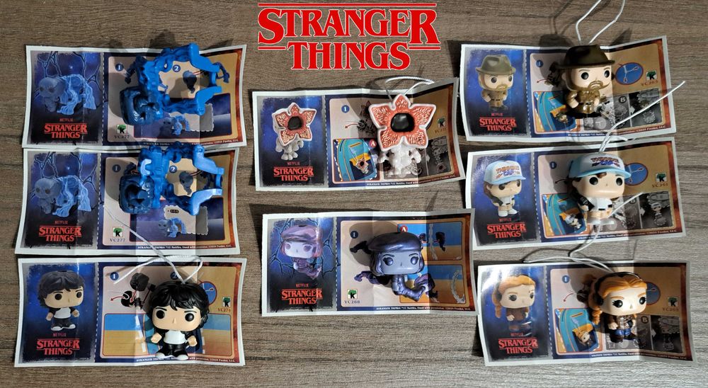 Lot 8 figurine Kinder Stranger Things Funko Pop