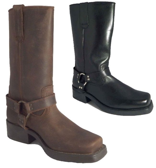 Ghete cizmă Harley Davidson din piele 100% naturală bizon