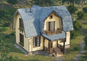 Черепица Серия Dragon Standard, голубика андулин, профнастил. Шинглос