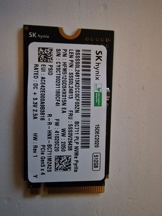 SSD 512 gb si  256 GB laptop NVMe