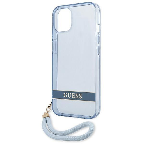 Guess hardcase translucent stap - дизайнерски кейс с връзка за iphone