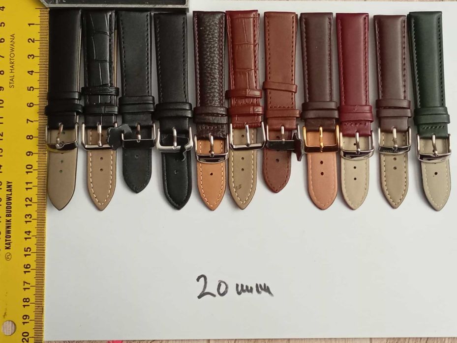 curele pentru ceas de piele,marimi de 18,20 si 22mm