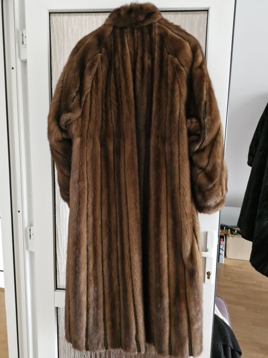 Palton din blana naturala cu piele M-L