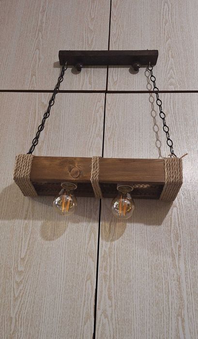 Дървени полилеи - ръчна изработка