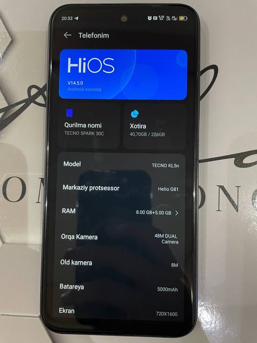 Tecno spark 30 c 8/256