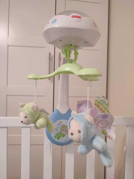 Музикална въртележка за кошара Fisher Price - Мечета и пеперуди