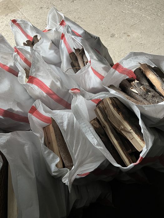 Дрова в мешках фасовка