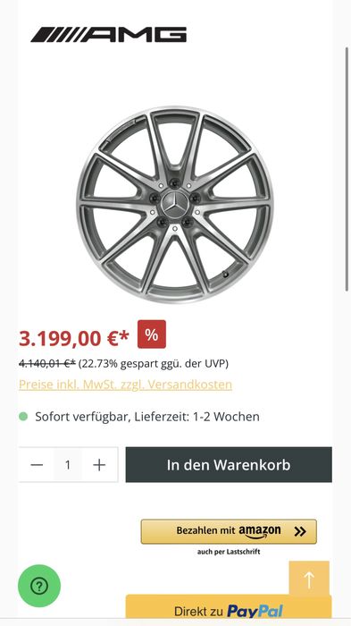 Мерцедес джанти 19 цола оригинални