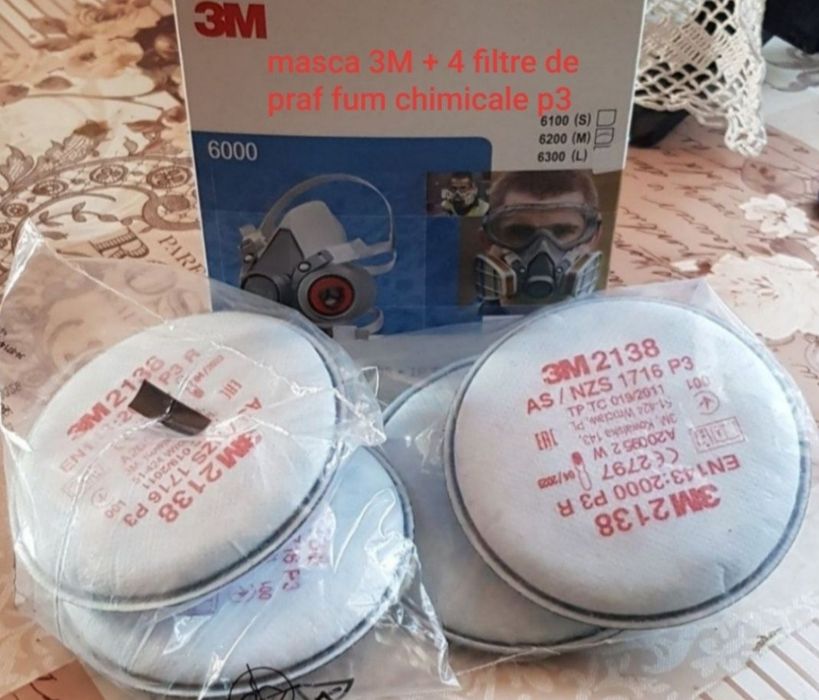 Masca 3M 6200 + 4 filtre rotunde