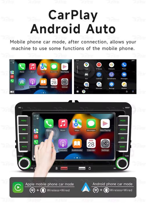 Navigatie Carplay Golf 5 6 Passat B6 B7 CC Touran Skoda Seat