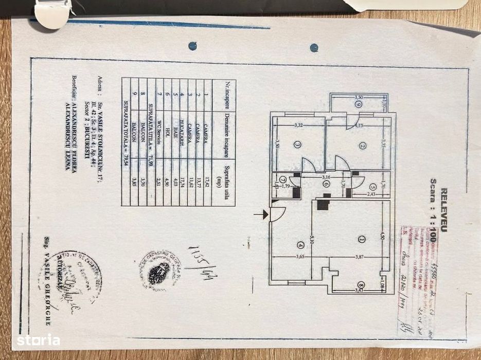 Apartament 3 camere Baicului - Stolnicul Vasile 17