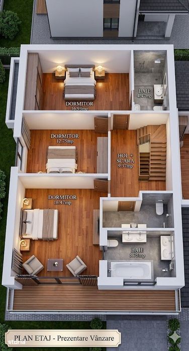 Vila Tunari – Otopeni | 23 august | 4 camere  | 147 mpu  | 300 teren