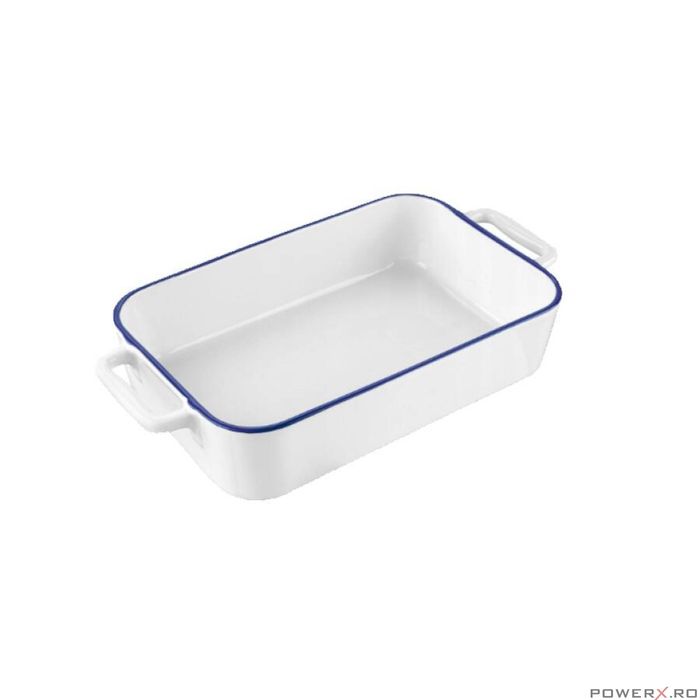 Vas termorezistent din ceramica dreptunghilar pentru cuptor, 27 cm,
