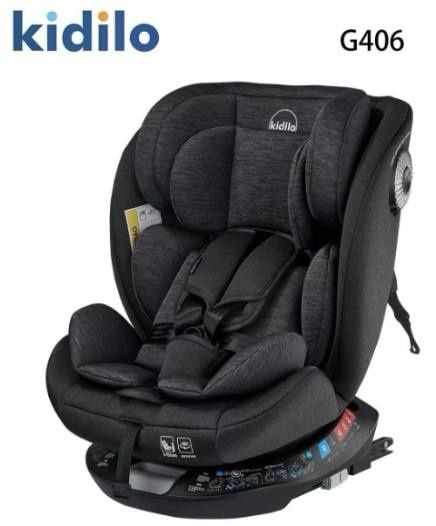 Комфортное регулируемое детское автокресло Kidilo isofix 0 + 36 кг