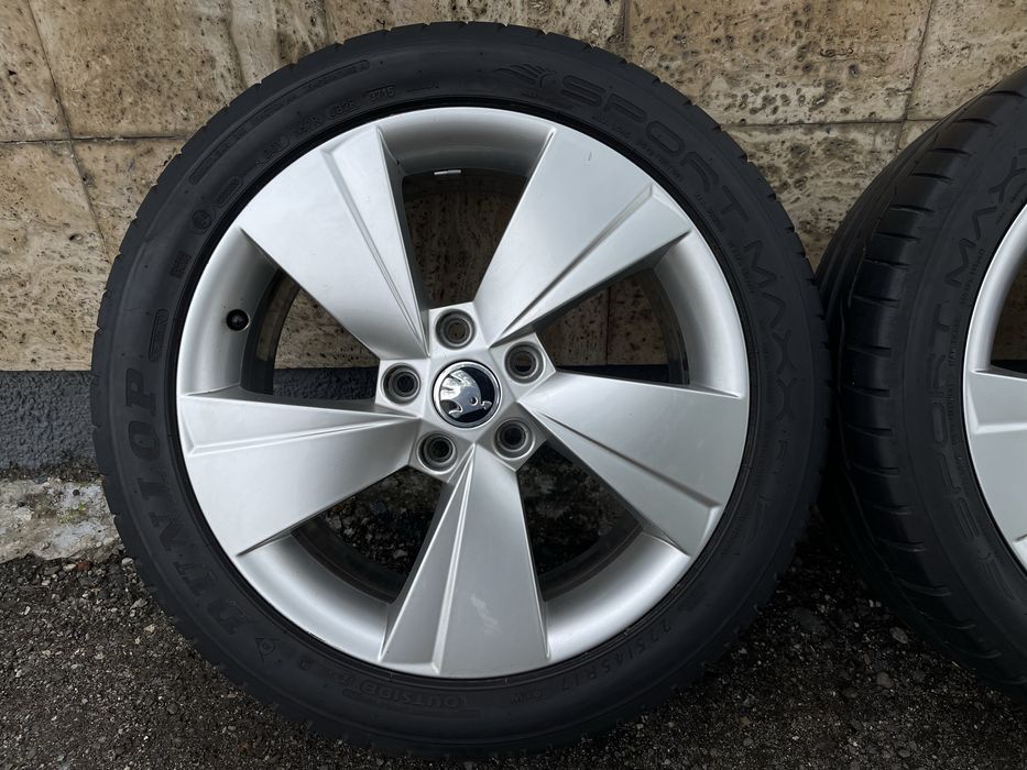 Jante Roti 17 Originale 5X112 Skoda Octavia 2 3 Superb Seat Leon VW Golf 8 7 6 5 Jetta Caddy Touran Anvelope vara 225 45 R17
