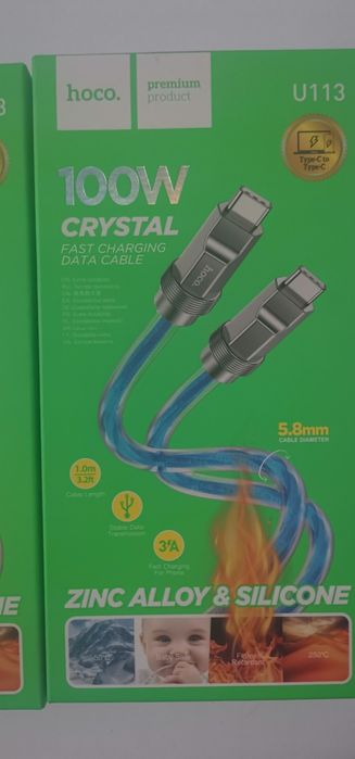 Hoco cablu incarcare/transfer USB type C--USB type C 100W - 1 m